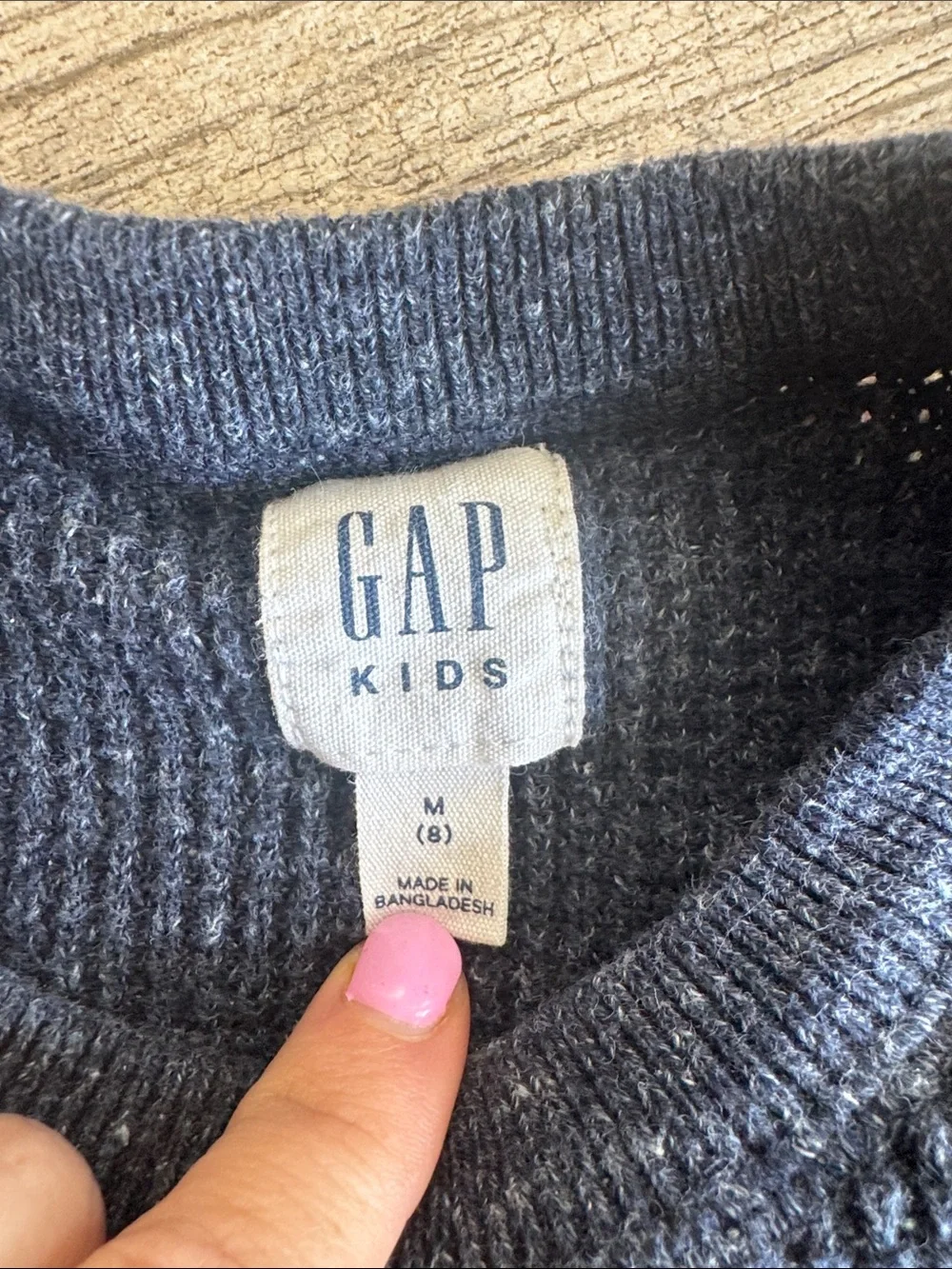 GAP Dark Navy Textured Crewneck Sweater